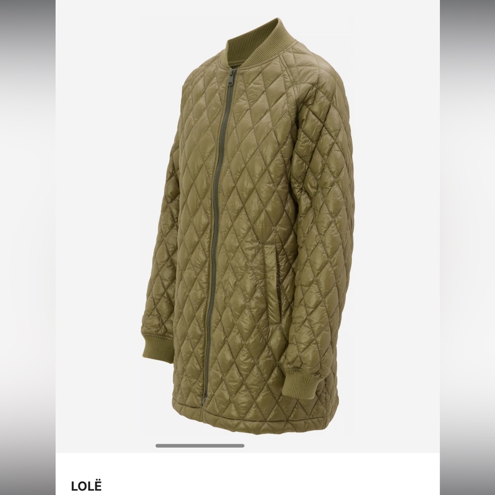 Lole Olive Quilted Puffer Jacket